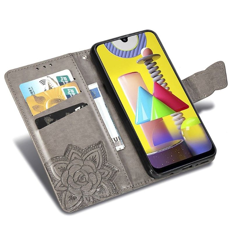 Flip Cover Samsung Galaxy M31 Relief Sommerfugl