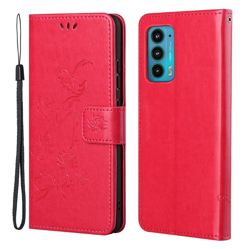 Flip Cover Motorola Edge 20 Georgette Blomster