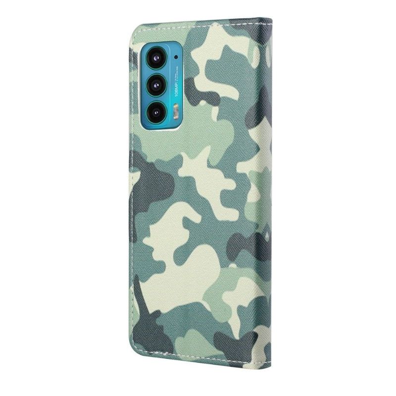 Flip Cover Motorola Edge 20 Hemming Militær Camouflage