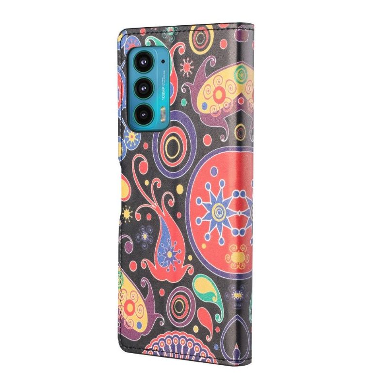 Flip Cover Motorola Edge 20 Hemming Paisley Blomst