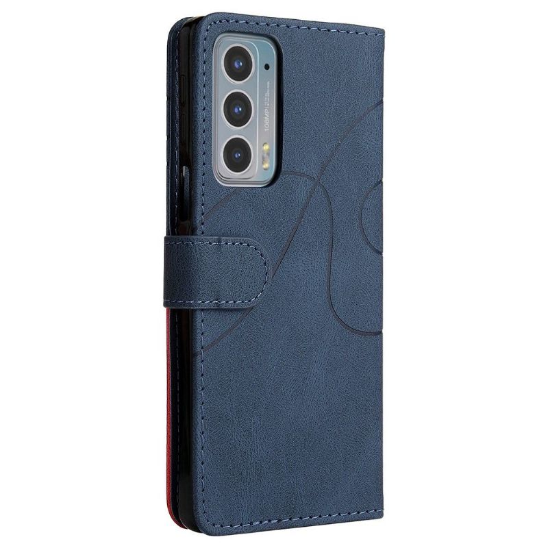 Flip Cover Motorola Edge 20 Tofarvet Kunstnerisk