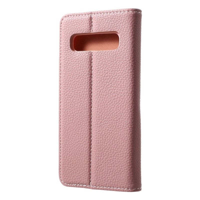 Case Samsung Galaxy S10 Original Tekstureret Læder Med Støtte