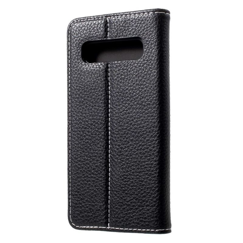 Case Samsung Galaxy S10 Original Tekstureret Læder Med Støtte