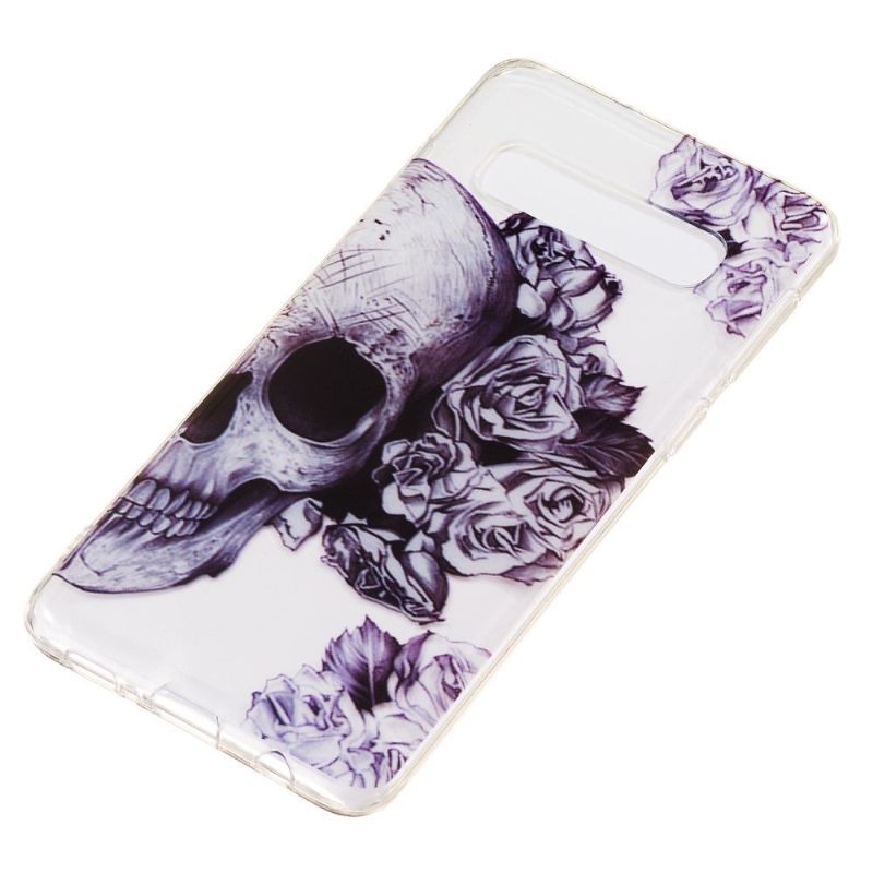 Cover Samsung Galaxy S10 Hemming Gennemsigtige Kranieblomster