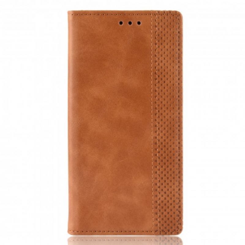 Cover Vivo Y70 Flip Cover Stiliseret Vintage Lædereffekt