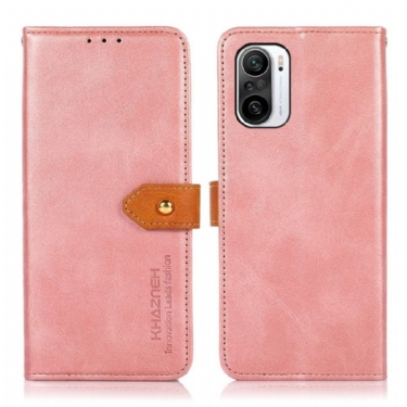 Læder Cover Xiaomi Mi 11i / Poco F3 Khazneh Bicolor Imiteret Læder