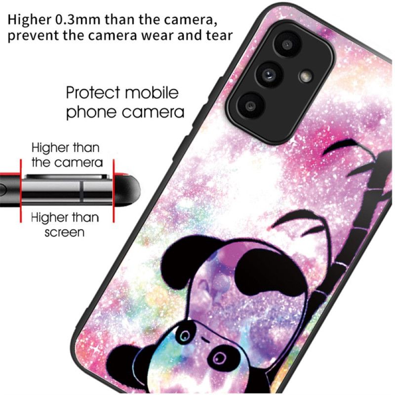 Cover Samsung Galaxy A15 5g Sødt Panda Hærdet Glas