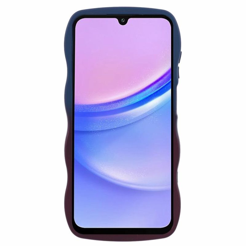 Cover Samsung Galaxy A15 5g Tofarvet Bølget Silikone