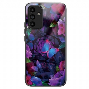 Cover Til Samsung Galaxy A15 5g Farverige Sommerfugle Af Hærdet Glas