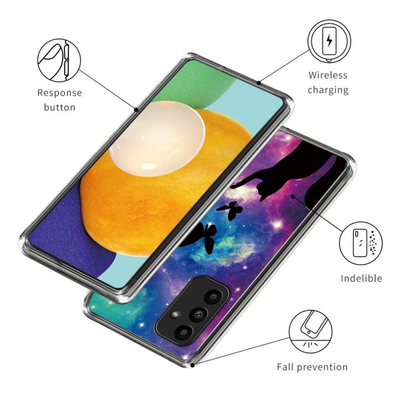 Cover Til Samsung Galaxy A15 5g Kat Og Sommerfugle