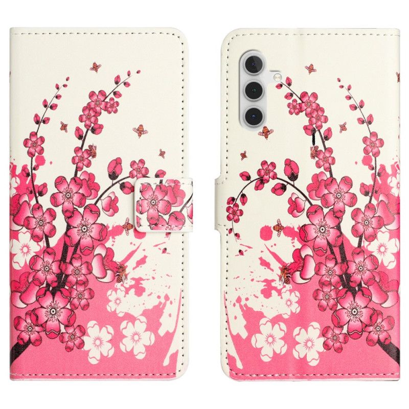 Flip Cover Samsung Galaxy A15 5g Blommeblomst