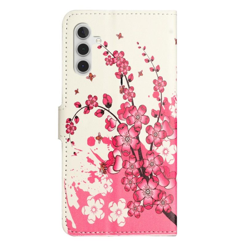 Flip Cover Samsung Galaxy A15 5g Blommeblomst