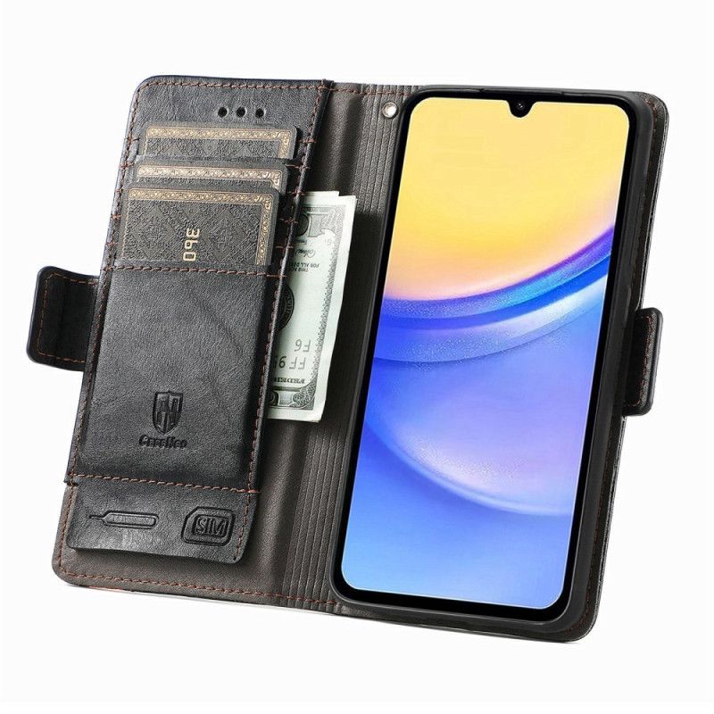 Flip Cover Samsung Galaxy A15 5g Tofarvet Rfid-blokering Caseneo