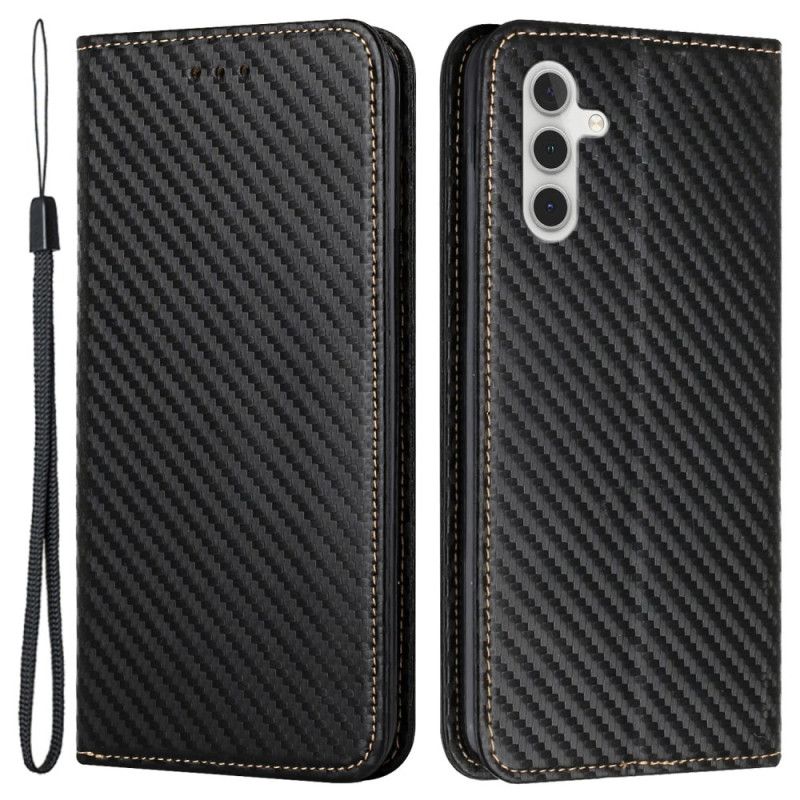 Læder Cover Samsung Galaxy A15 5g Kulfiber