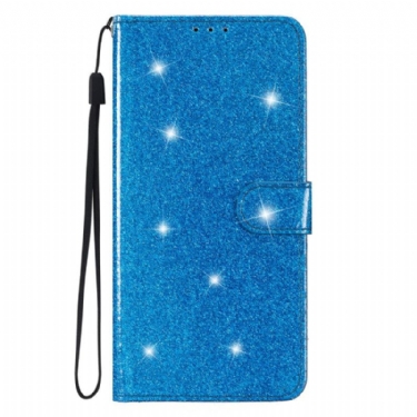 Læder Cover Samsung Galaxy A15 5g Telefon Etui Strappy Pailletter