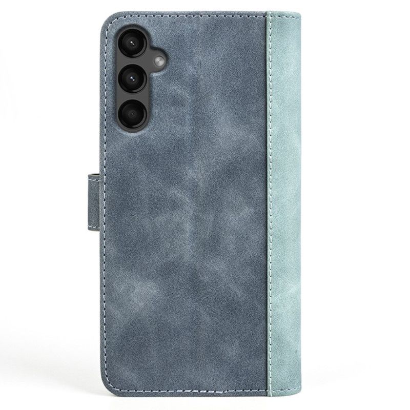 Læder Cover Samsung Galaxy A15 5g Telefon Etui Tofarvet Design