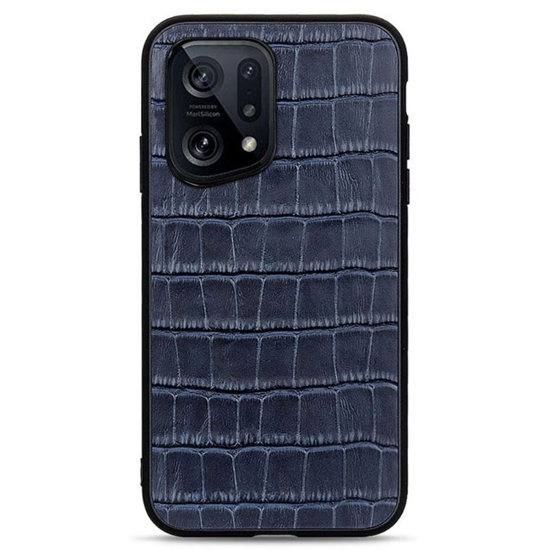 Cover Oppo Find X5 Anti-fald Chic Croco Skin Look