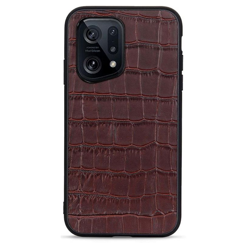 Cover Oppo Find X5 Anti-fald Chic Croco Skin Look