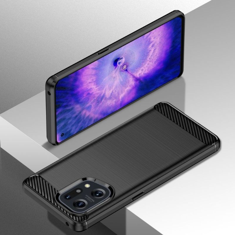 Cover Oppo Find X5 Silikone Børstet Effekt