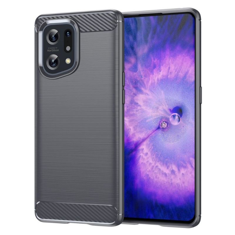 Cover Oppo Find X5 Silikone Børstet Effekt