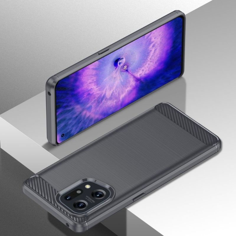 Cover Oppo Find X5 Silikone Børstet Effekt