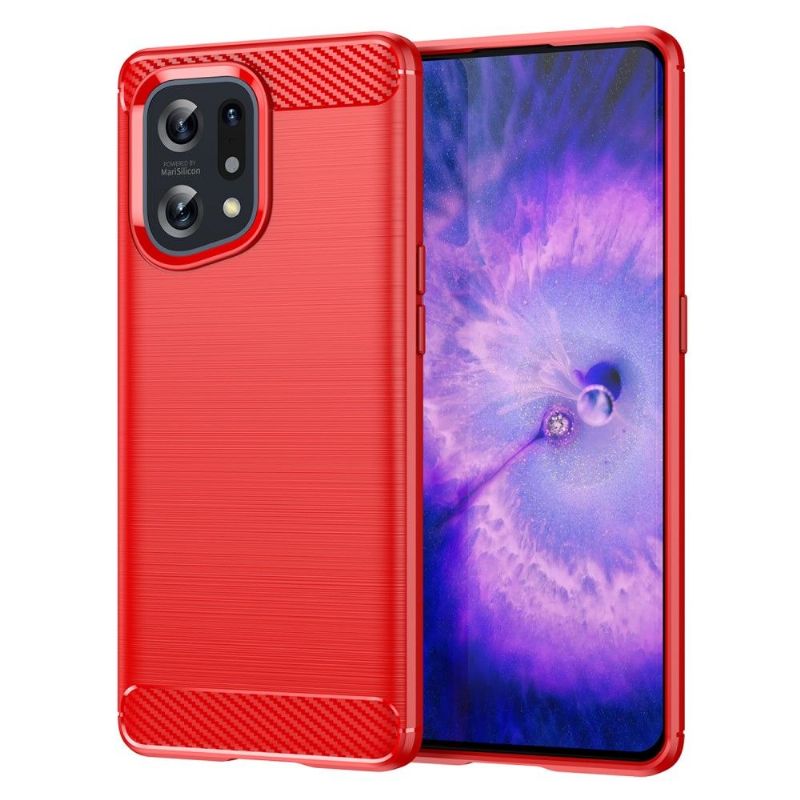 Cover Oppo Find X5 Silikone Børstet Effekt