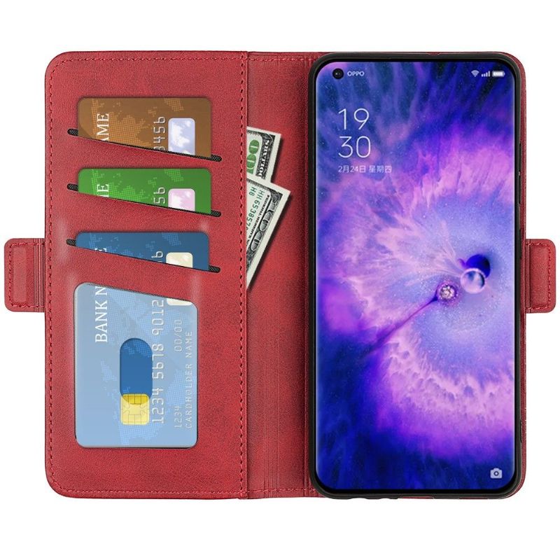 Etui Oppo Find X5 Hemming Punge Etui Mat Imiteret Lædercover