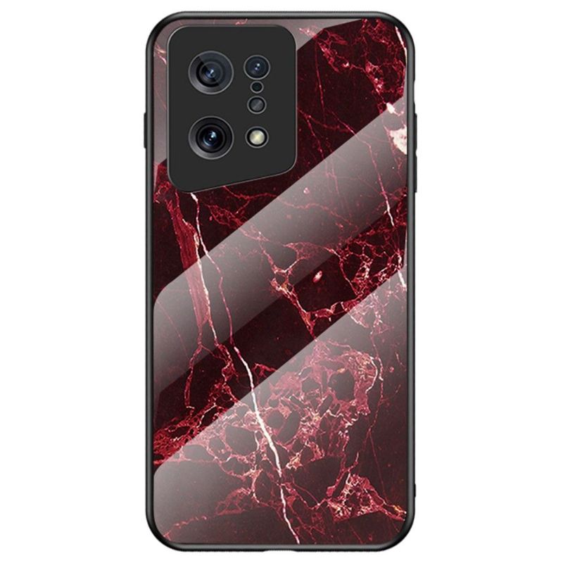 Mobilcover Oppo Find X5 Original Lina Marmor Hærdet Glas