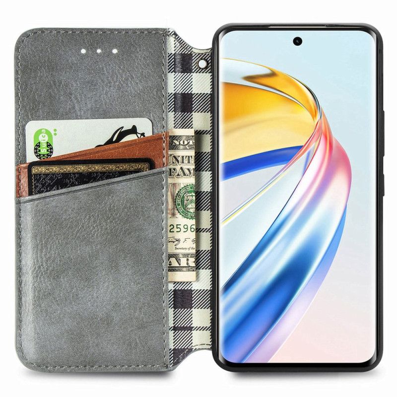 Flip Cover Honor X9b / Magic 6 Lite Retro Ruskind Stil