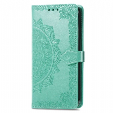 Læder Cover Honor X9b / Magic 6 Lite Telefon Etui Barok Mandala Med Rem