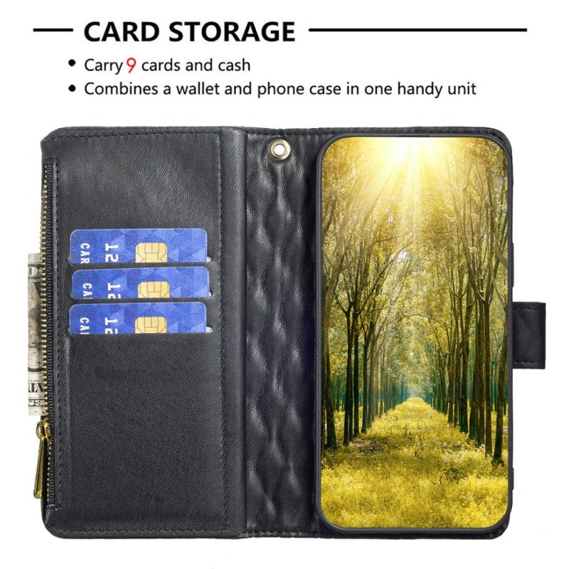 Læder Cover Honor X9b / Magic 6 Lite Telefon Etui Binfen Farve Quiltet Tegnebog