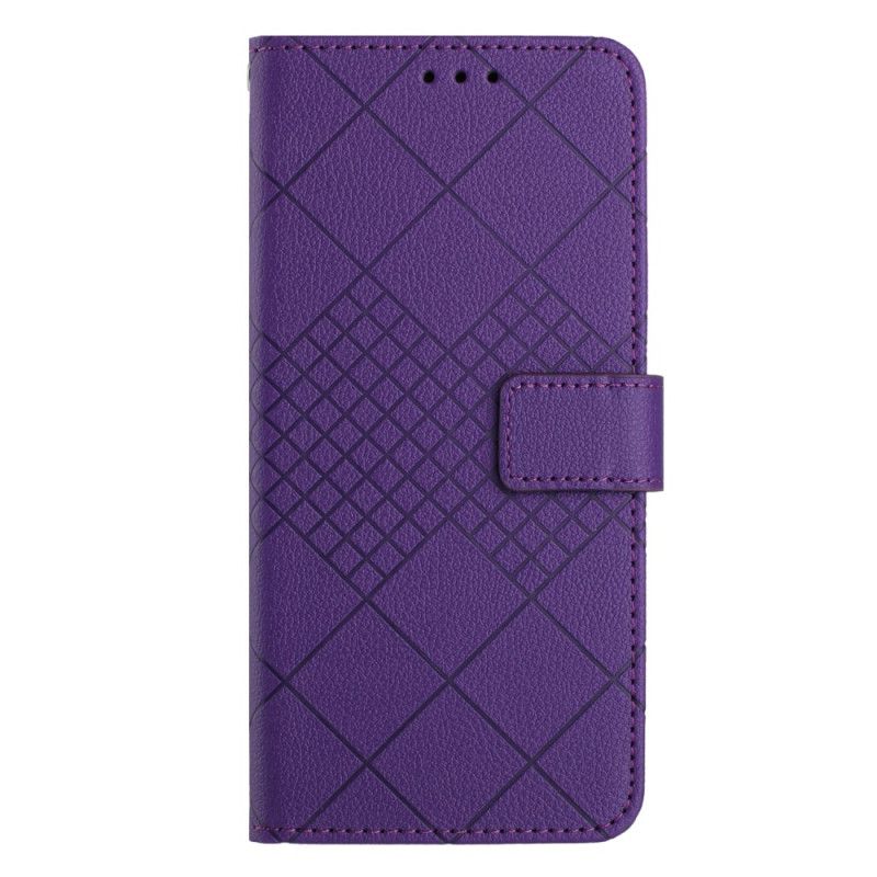 Læder Cover Honor X9b / Magic 6 Lite Telefon Etui Litchi Tekstur Diamantmønster