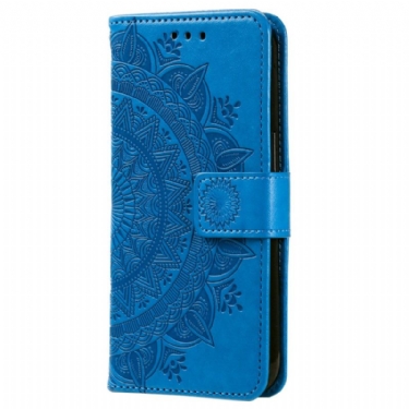 Læder Cover Honor X9b / Magic 6 Lite Telefon Etui Mandala Sol Med Rem