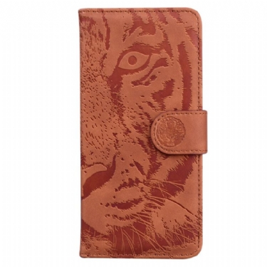 Læder Cover Honor X9b / Magic 6 Lite Telefon Etui Tigerfodspor