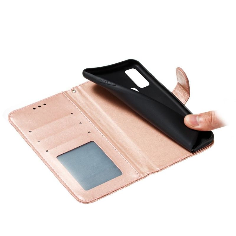 Flip Cover Huawei P Smart 2020 Chic Blondeblomst - Rosa Guld