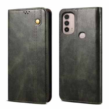 Cover Moto E40 / E30 / E20 Flip Cover Voksbehandlet Kunstlæder