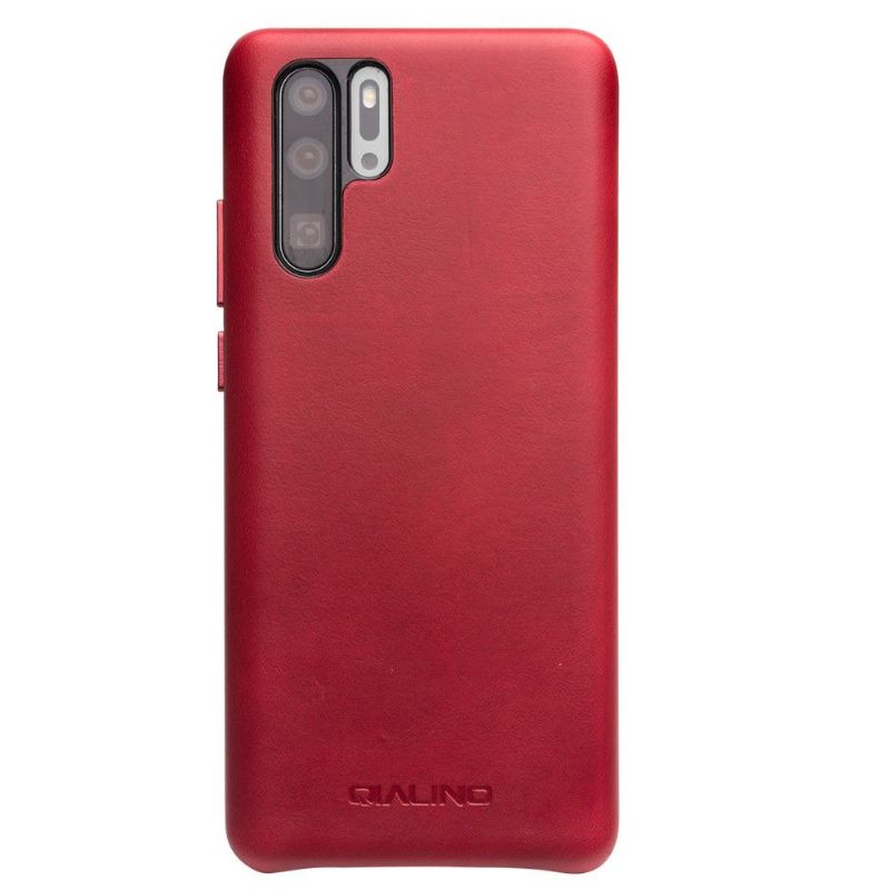 Cover Huawei P30 Pro Hemming Qialino Premium Læder - Rød