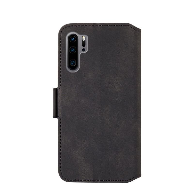 Læder Cover Huawei P30 Pro Original Retro Lædereffekt - Sort