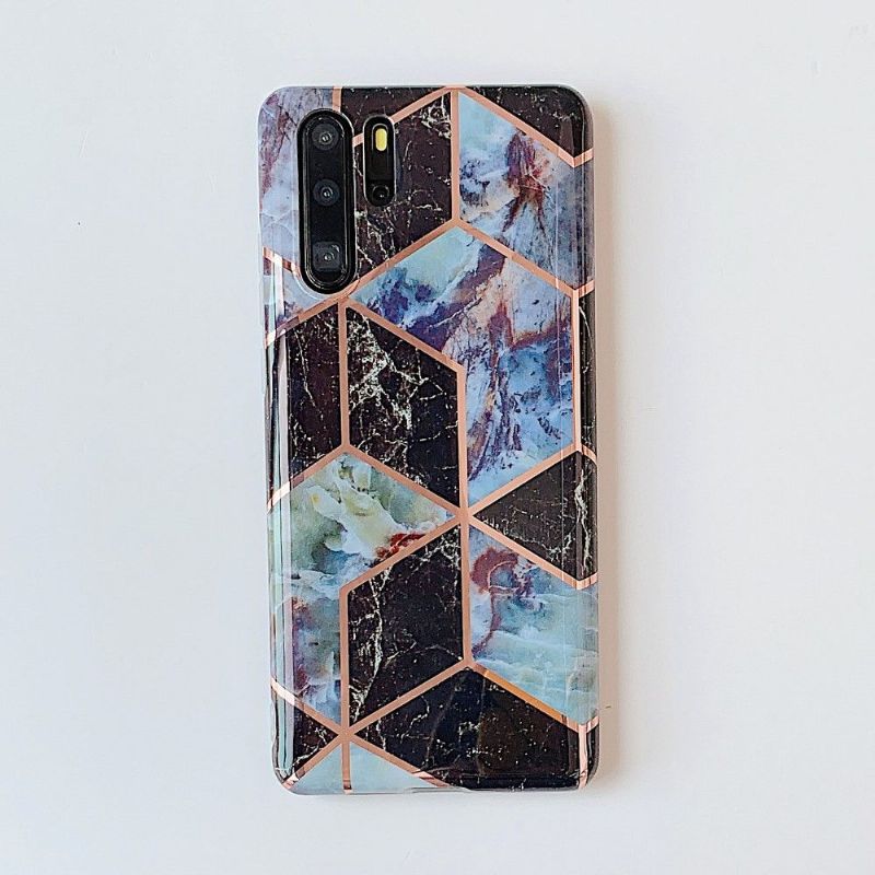 Mobilcover Huawei P30 Pro Original Marmor Geometrisk Stil