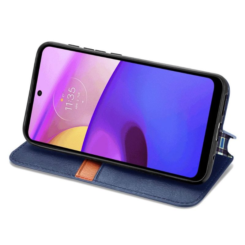 Flip Cover Motorola Moto E20 / E30 / E40 Kub Design Kortholder