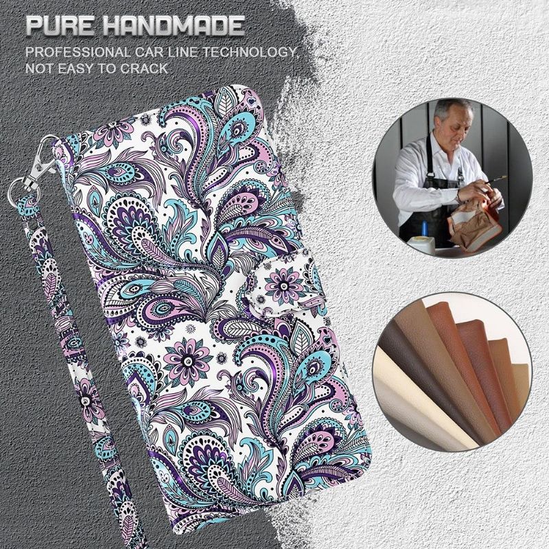 Flip Cover Motorola Moto E20 / E30 / E40 Paisley Blomst