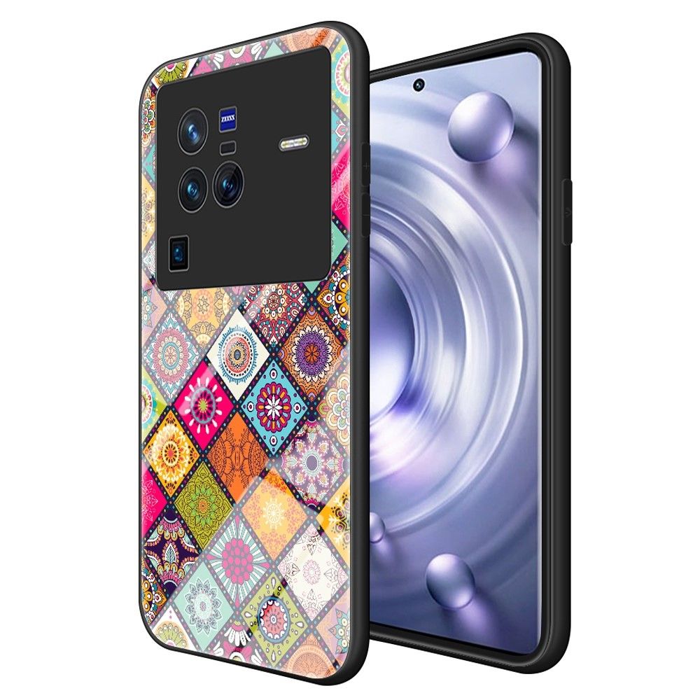 Cover Vivo X80 Pro Mandala Kalejdoskop Med Stand