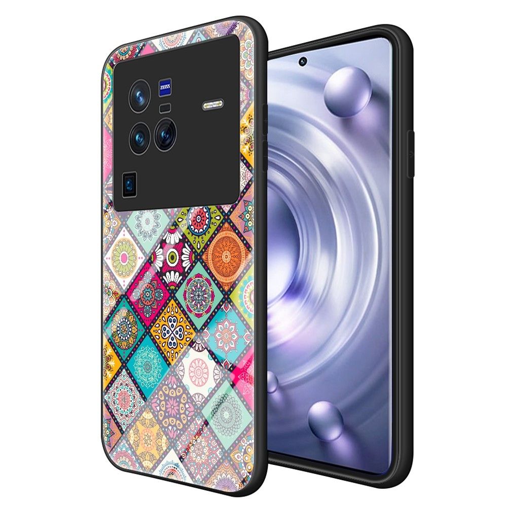 Cover Vivo X80 Pro Mandala Kalejdoskop Med Stand