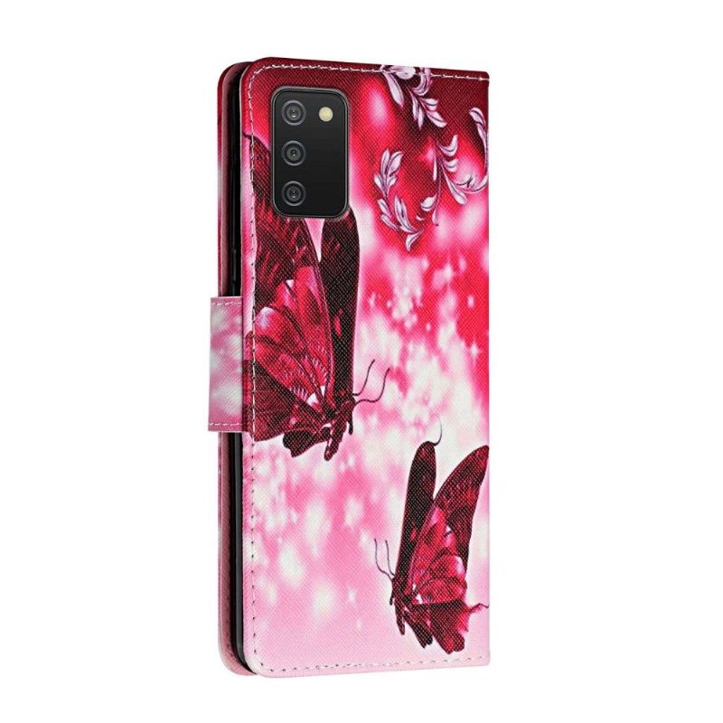 Flip Cover Samsung Galaxy A03s Flyvende Sommerfugle