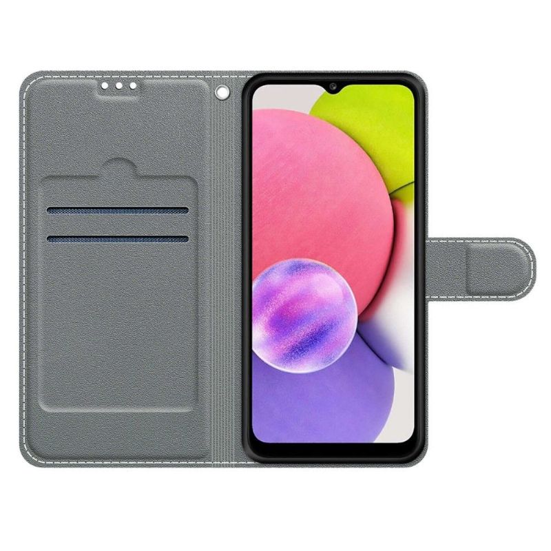 Flip Cover Samsung Galaxy A03s Lilla Sommerfugl