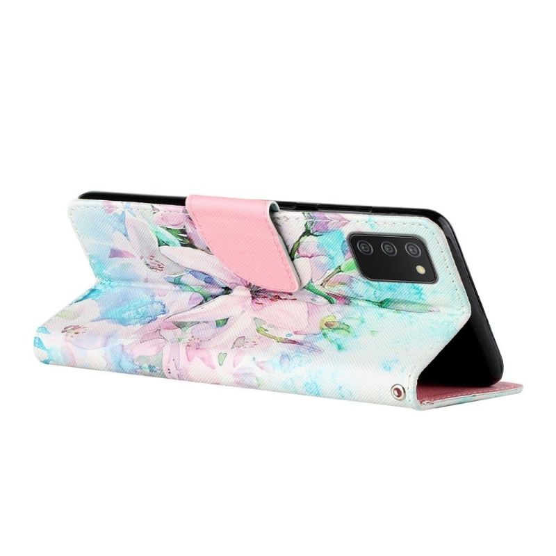 Læder Cover Samsung Galaxy A03s Original Liljeblomst