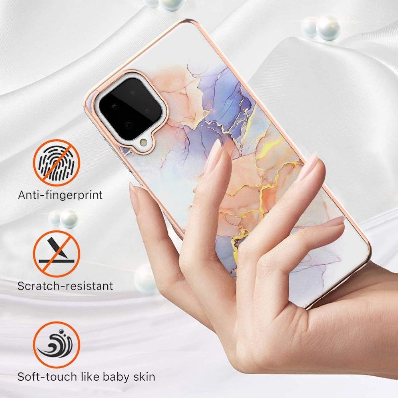 Cover Samsung Galaxy A22 4G Anti-fald Farvet Marmor