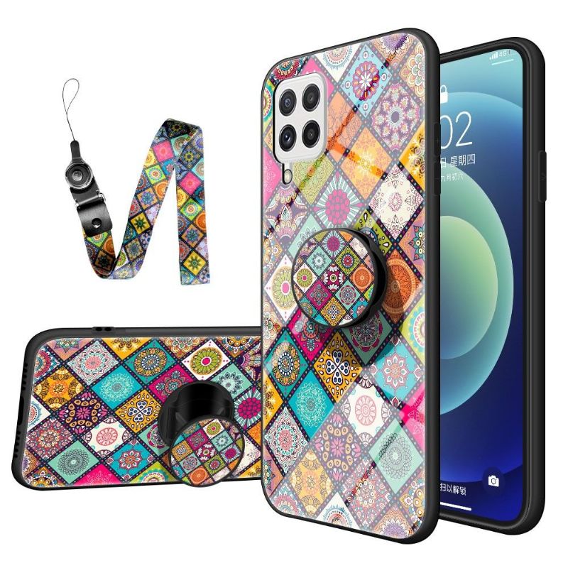 Cover Samsung Galaxy A22 4G Mandala Kalejdoskop Med Stand