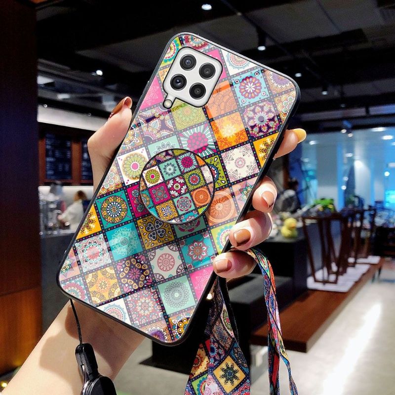 Cover Samsung Galaxy A22 4G Mandala Kalejdoskop Med Stand