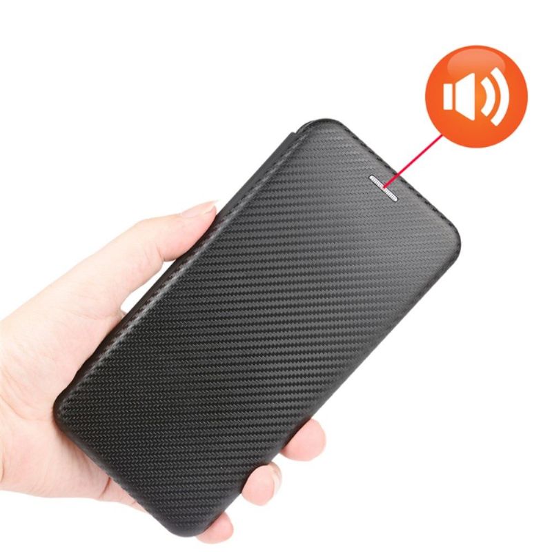 Flip Cover Samsung Galaxy A22 4G Carbon Fiber Style Imiteret Læder